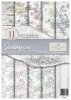 Zestaw kreatywny na papierze ryżowym - Shabby Chic - cztery kolory* Creative set on rice paper - Shabby Chic - four colors